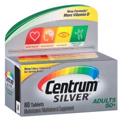 Centrum Silver 50+: Viên bổ sung vitamin và khoáng chất cho người lớn tuổi 50+, 80 viên