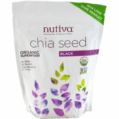 Nutiva Chia Seed Black Organic gói 907 gram, Mỹ - Hạt chia đen hỗ trợ sức khỏe toàn diện