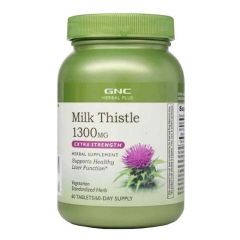 GNC Milk Thistle 1300mg- Viên uống tăng cường chức năng gan, giải độc gan, 60 viên