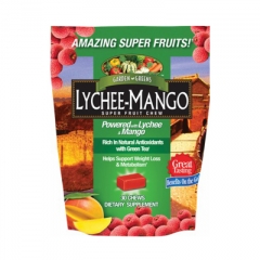 Lychee-Mango Super Fruit Chew, Kẹo ngậm giảm cân, làm mất cảm giác thèm ăn, tăng cường tiêu hóa, 30 viên