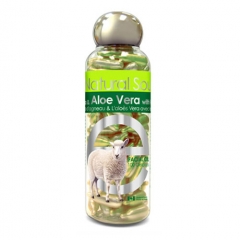 Lamb Placenta with Aloe Vera & Vitamin E, 100 viên: Viên làm đẹp da, chống lão hóa với các thành phần từ nhau thai cừu, nha đam và Vitamin E