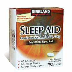 Kirkland Signature Sleep Aid của Mỹ - Viên hỗ trợ điều trị mất ngủ, 192 viên