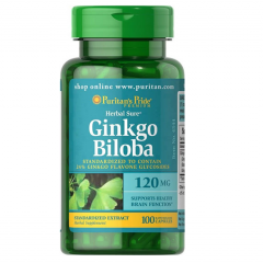 Puritan's Pride Ginkgo Biloba 120 mg: Viên uống bổ não, 100 viên.