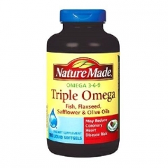 Nature Made Triple Omega 3 6 9: Thuoc giúp hỗ trợ tim mạch và chống lão hóa, 180 viên