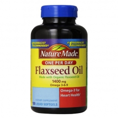 Viên uống tăng cường sức khỏe tim mạch và trí não Nature Made Flaxseed Oil Omega 3 6 9 hộp 100 viên