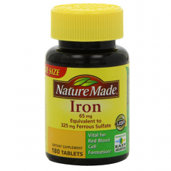 Nature Made Iron: Viên uống bổ sung sắt của Mỹ 180 viên