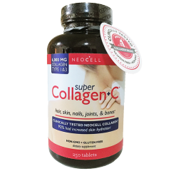 Neocell Collagen + C Type 1 & 3 - Bổ sung Collagen cho da tóc khỏe 250 viên