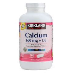 Kirkland Signature Calcium 600mg + D3  - Thực phẩm chức tăng tăng cường Canxi và Vitamin D3 giúp xương chắc khỏe hơn.