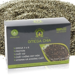 Hạt Chia Omega 3 6 giúp giảm cân hỗ trợ bệnh tim mạch, tiểu đường, hộp 10 gói