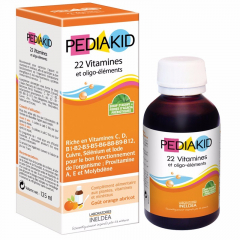 Siro bổ sung vitamin và khoáng chất cho bé từ 6 tháng tuổi trở lên Pediakid 22 Vitamines 125ml