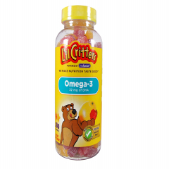 L'il Critters Omega-3 plus DHA Gummy Fish 180 viên: Kẹo dẻo cung cấp omega và DHA giúp bé thông minh