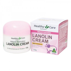 Healthy Care Lanolin cream with Vitamin E 100g, Úc - Kem dưỡng da chống lão hóa nhau thai cừu
