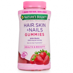 Nature's Bounty Hair, Skin, Nails Gummies with Biotin, 230 viên - Mỹ: Kẹo dẻo làm đẹp da, cho móng, tóc chắc khỏe