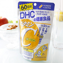 DHC Vitamin C, 120 viên - Nhật Bản: Viên uống bổ sung vitamin C giúp trị mụn, sáng da, chống lão hóa