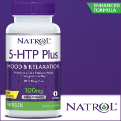 Natrol® 5-HTP Mood & Relaxation Plus 150 viên 100 mg: giúp giảm stress, điều hòa cảm xúc, suy nhược và ổn định giấc ngủ