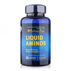 Puritan's Pride Liquid Aminos, 50 viên - Mỹ: Viên uống tổng hợp các acid amin tăng sức đề kháng, bảo vệ sức khỏe