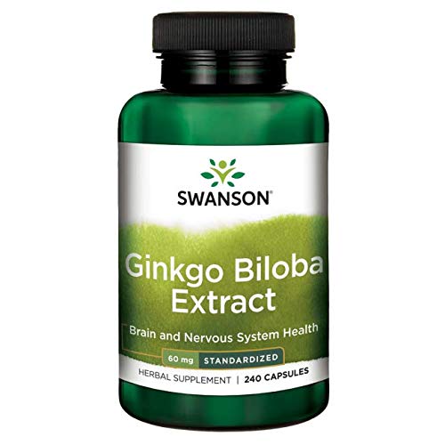 Swanson Ginkgo Biloba Extract 24% 60 Milligrams 240 Capsules